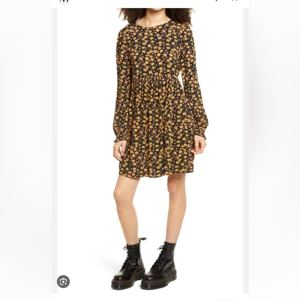 BP flowy baby doll long sleeve dress